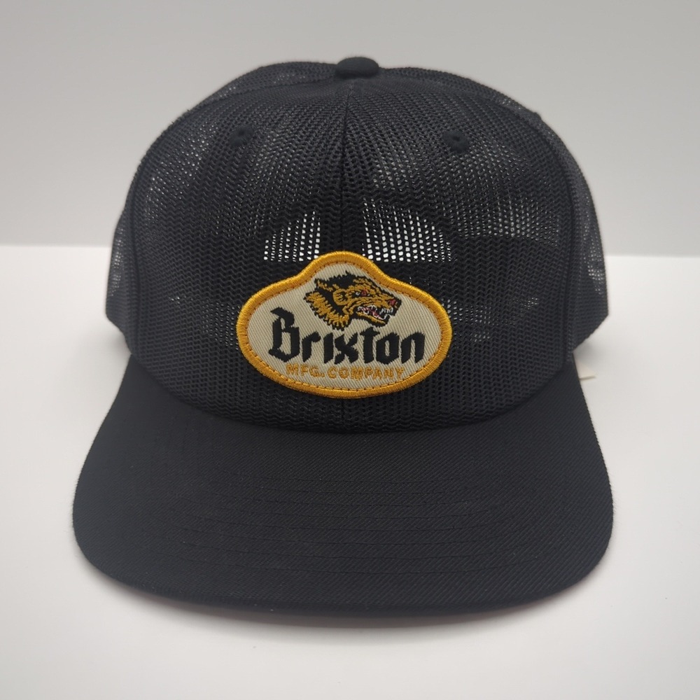 Brixton Canine MP Full Mesh Trucker Hat Black Snapback Cap 11672 BKBLK NWT